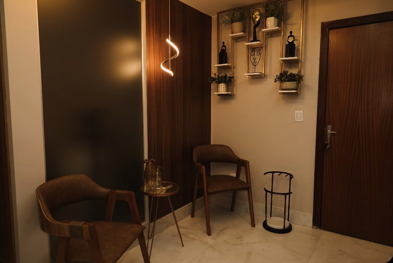 Interior luxuoso da clínica Tratti